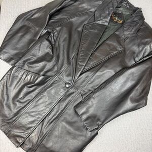 Vintage G-III Black Leather Jacket, Coat Small 1990’s NICE